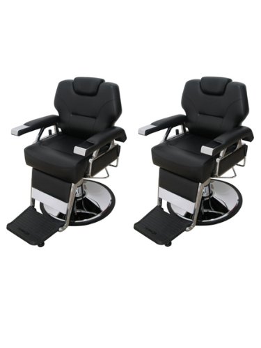 BR Beauty Set of 2 K.O. Professional Barber Chairs