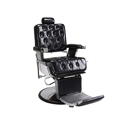 Barber Chairs Black ROWLING Heavy Duty Hydraulic Recline Barber Shop Salon Furniture