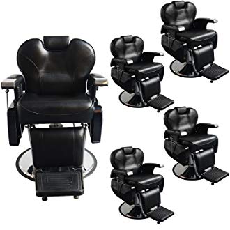 Five All Purpose Hydraulic Recline Barber Chairs Salon Beauty Spa Shampoo 8702 Black