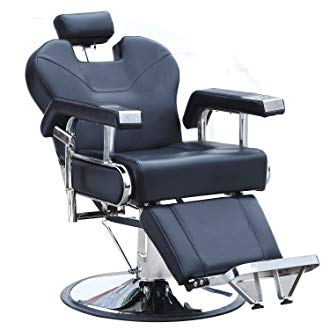Bsalon Relax Hydraulic Recline Barber Chair Salon Beauty Spa Shampoo Hair Styling Equipment Black